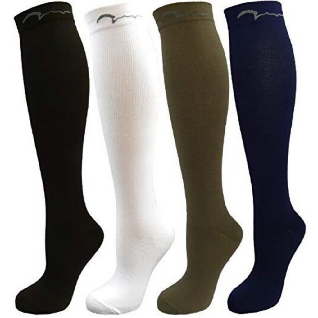 4 Pair Small Extra Soft Assorted Compression Socks